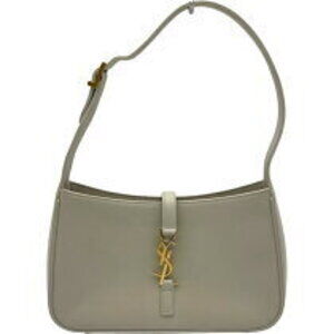 Saint Laurent Hobo Shoulder Bag Gray Leather